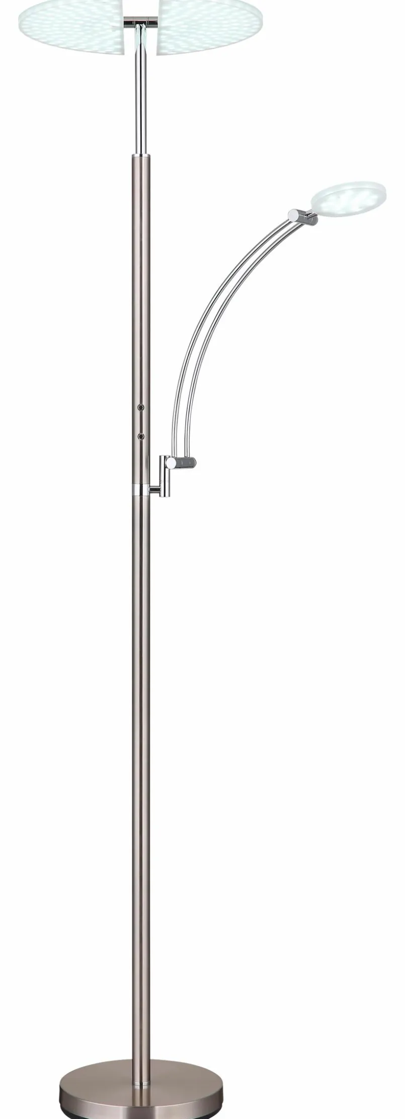 Globo Stehlampen-LED-Stehlampe Tirana Nickel matt