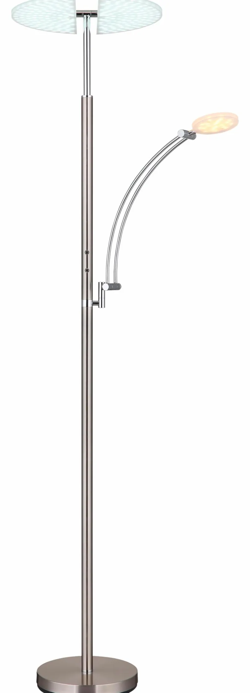 Globo Stehlampen-LED-Stehlampe Tirana Nickel matt