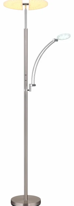 Globo Stehlampen-LED-Stehlampe Tirana Nickel matt