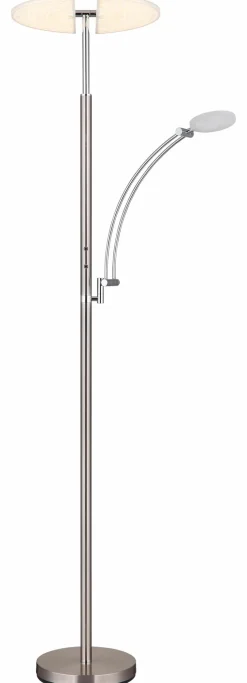 Globo Stehlampen-LED-Stehlampe Tirana Nickel matt