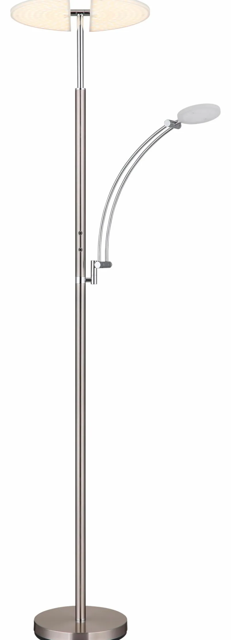Globo Stehlampen-LED-Stehlampe Tirana Nickel matt