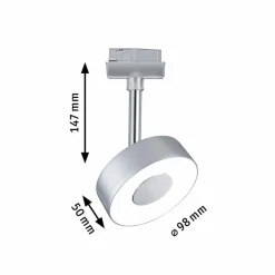 Paulmann Schienensysteme-LED-Strahler URail Circle Chrom Matt
