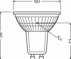 LED-Strahlerform GU10/4,3 Watt/Energie F<Osram Discount