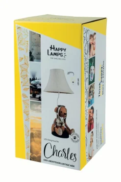 Kinderlampen|Kinderlampen|Happy Lamps LED-Tischleuchte Charles der Bär Braun