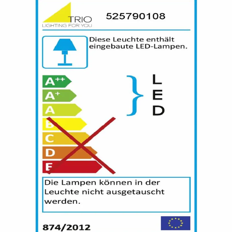 Tischlampen|Trio LED-Tischleuchte Donna Messing