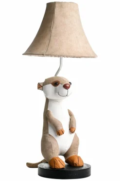 Happy Lamps Kinderlampen|Kinderlampen-LED-Tischleuchte Eddie das Erdmännchen Beige