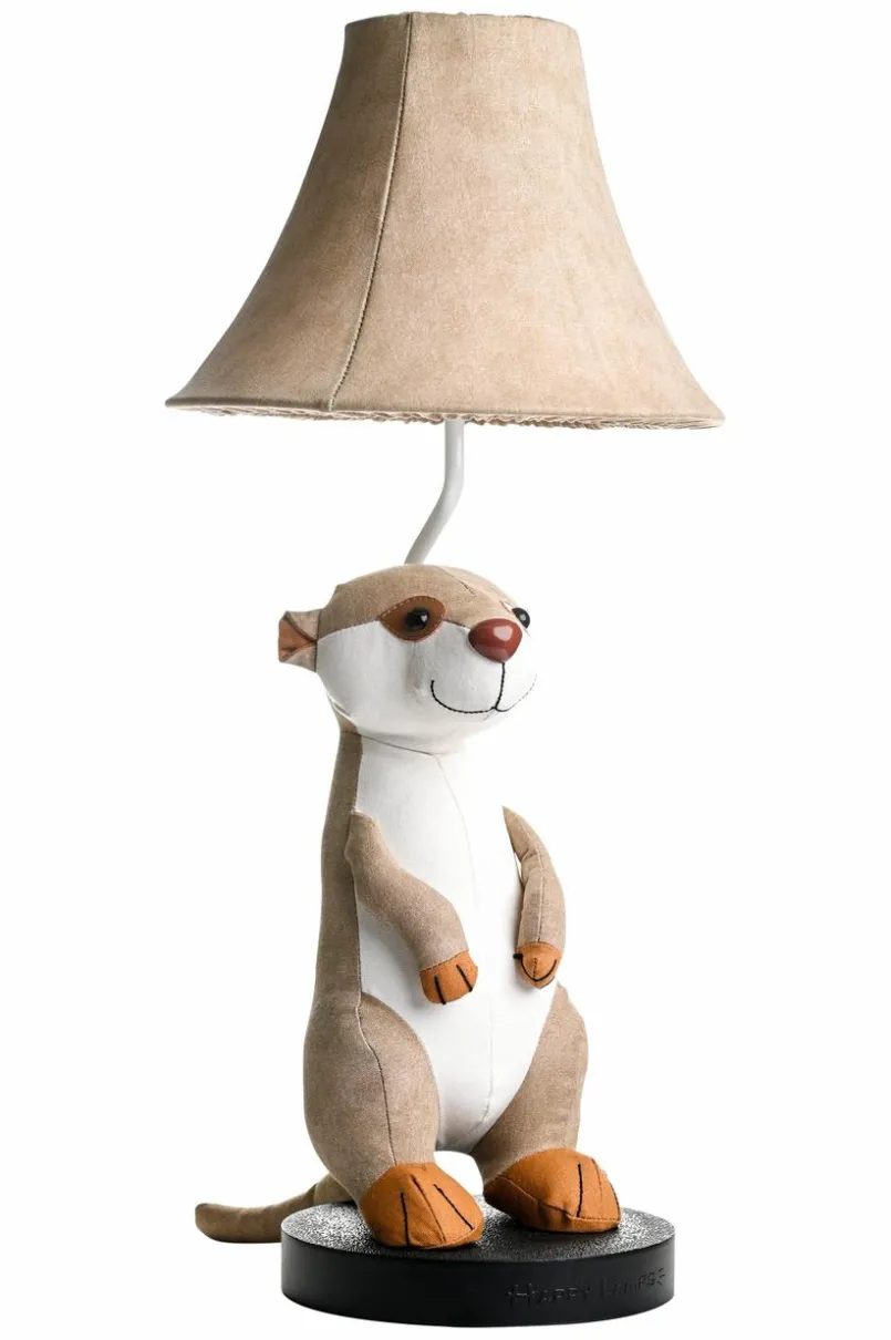 Happy Lamps Kinderlampen|Kinderlampen-LED-Tischleuchte Eddie das Erdmännchen Beige