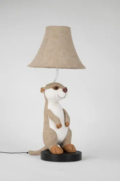 Happy Lamps Kinderlampen|Kinderlampen-LED-Tischleuchte Eddie das Erdmännchen Beige