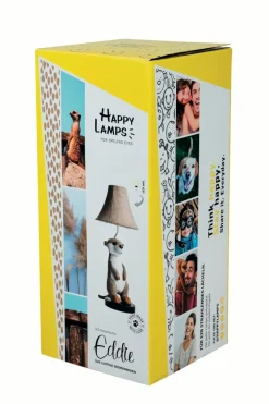 Happy Lamps Kinderlampen|Kinderlampen-LED-Tischleuchte Eddie das Erdmännchen Beige