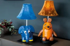 Happy Lamps Kinderlampen|Kinderlampen-LED-Tischleuchte Elefant Blau