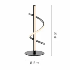 Tischlampen|JUST LIGHT. LED-Tischleuchte Emanda Schwarz