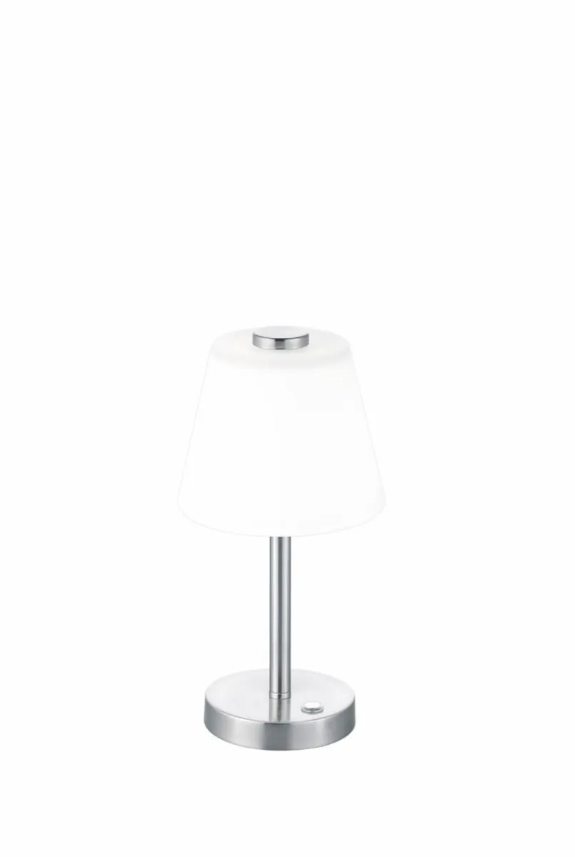 Trio Tischlampen-LED-Tischleuchte Emerald Nickel matt