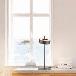 Q SMART HOME LIGHTS Tischlampen-LED-Tischleuchte Q-Rotate Dunkelbraun