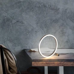 JUST LIGHT. Tischlampen-LED-Tischleuchte Ritus Alu