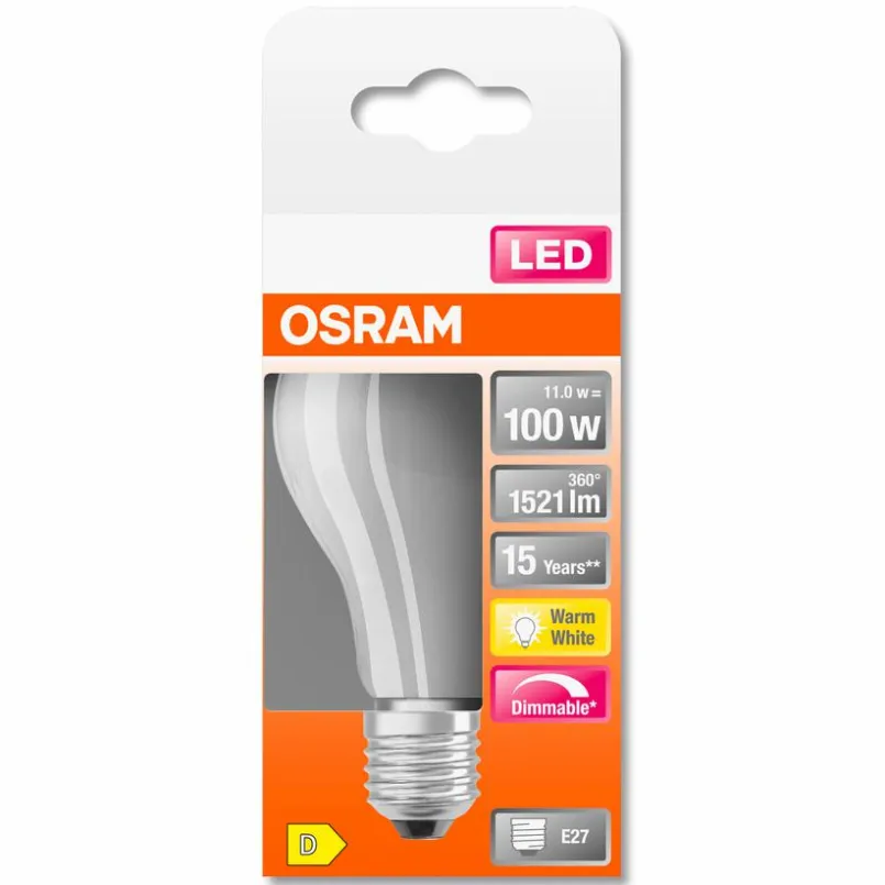 Osram E27-LED-Tropfen matt E27/ 12Watt/ Energie D Weiß