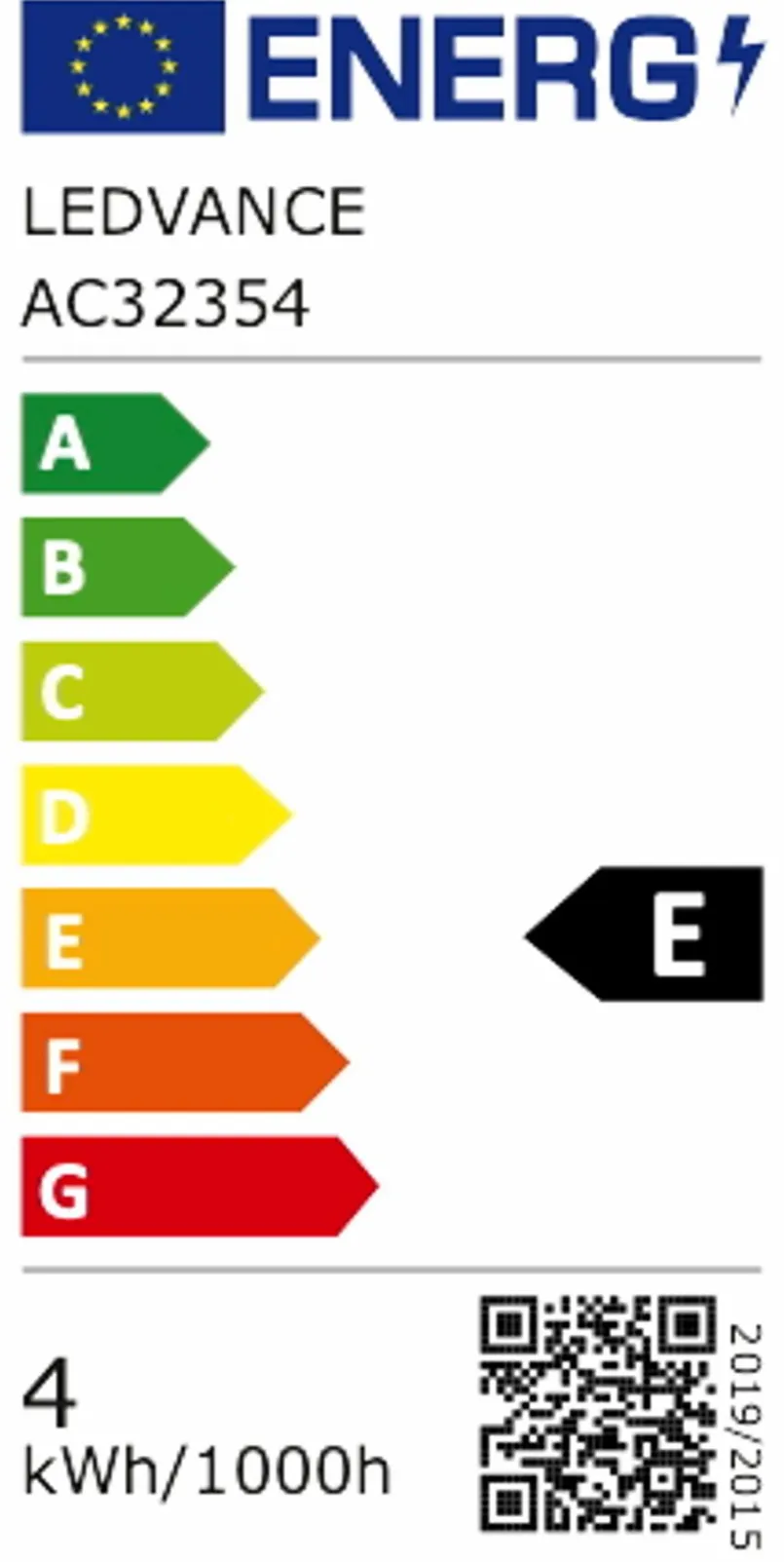 E27|Osram LED-Tropfenform E27/4 Watt/Energie E Weiß