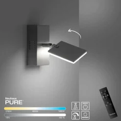 Neuhaus PURE Wandleuchten-LED-Wandleuchte Pure Mira Alu