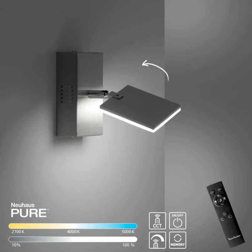 Neuhaus PURE Wandleuchten-LED-Wandleuchte Pure Mira Alu