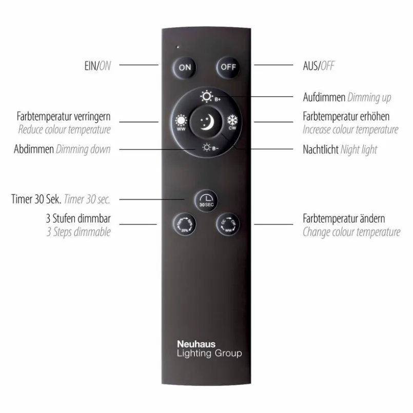 Neuhaus PURE Wandleuchten-LED-Wandleuchte Pure Mira Alu
