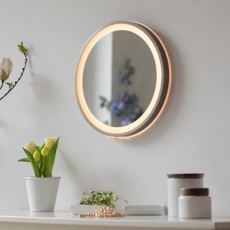 Paul Neuhaus Wandspiegel-LED-Wandspiegel Vidro Bronze
