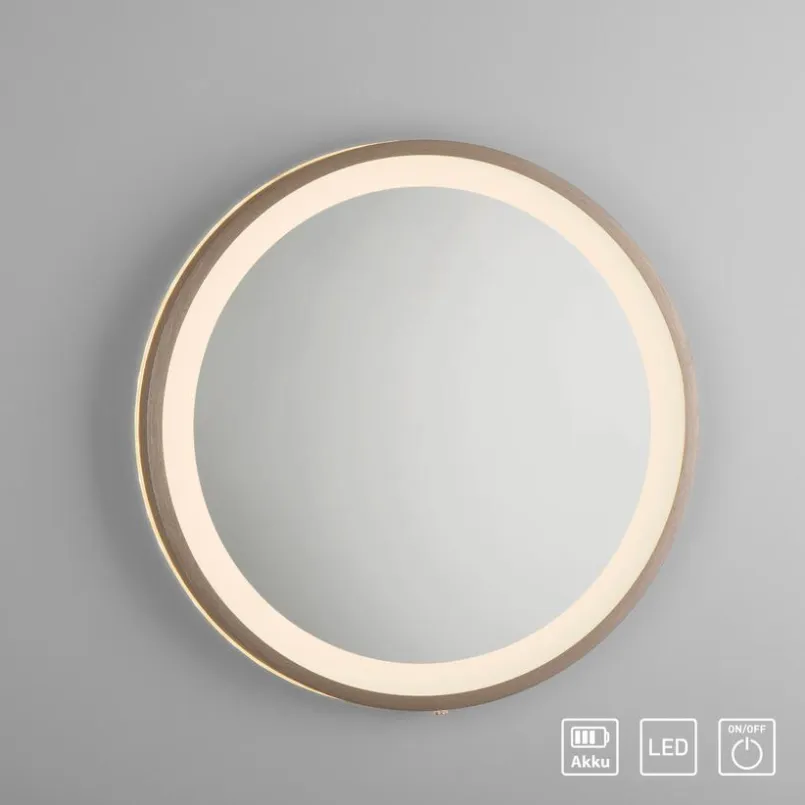Paul Neuhaus Wandspiegel-LED-Wandspiegel Vidro Bronze