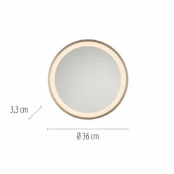 Paul Neuhaus Wandspiegel-LED-Wandspiegel Vidro Bronze