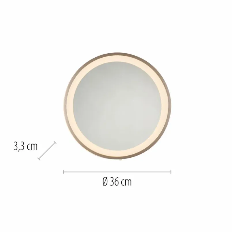 Paul Neuhaus Wandspiegel-LED-Wandspiegel Vidro Bronze