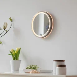 Paul Neuhaus Wandspiegel-LED-Wandspiegel Vidro Bronze