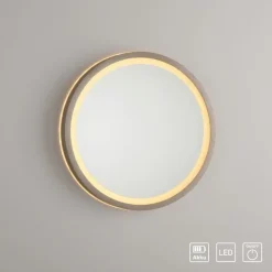 Paul Neuhaus Wandspiegel-LED-Wandspiegel Vidro Bronze