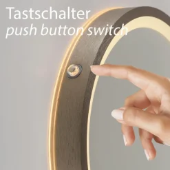 Paul Neuhaus Wandspiegel-LED-Wandspiegel Vidro Bronze