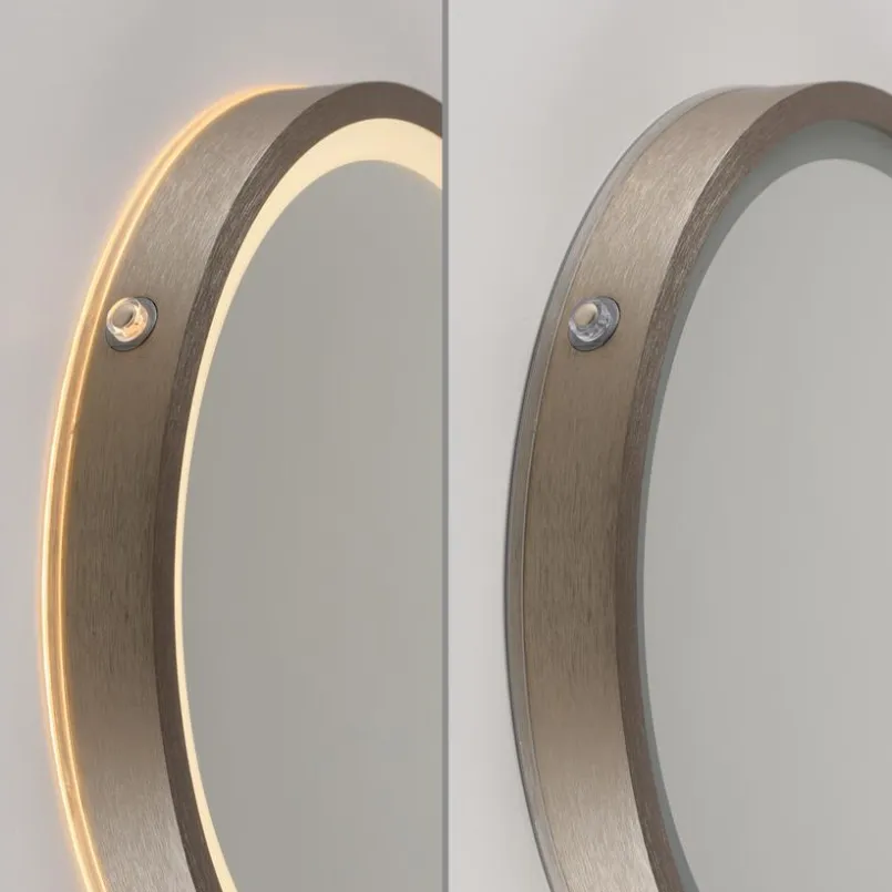 Paul Neuhaus Wandspiegel-LED-Wandspiegel Vidro Bronze