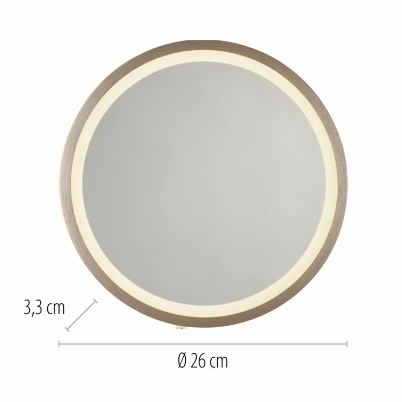 Paul Neuhaus Wandspiegel-LED-Wandspiegel Vidro Bronze