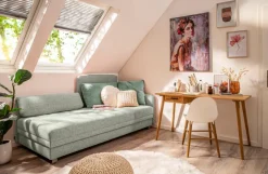 Segmüller Werkstätten Relaxliegen|Sofas & Couches-Liege / Recamiere 90x200cm Rosalie Blau