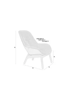 Zuiver Sessel-Longchair Duke Orange
