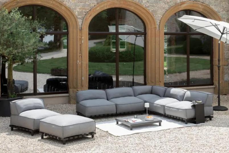 SCHÖNER WOHNEN-Kollektion Gartensofas|Loungesofas-Lounge-Eckmodul Vlieland Grey