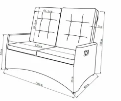 Loungemöbel-Sets| Loungemöbel Set Deluxe Lounge 5 tlg Grau