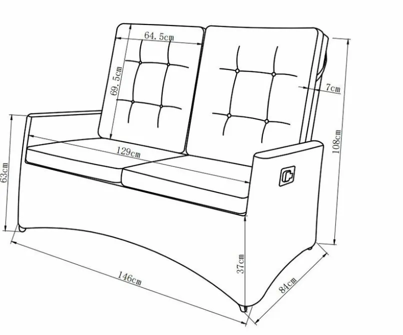 Loungemöbel-Sets| Loungemöbel Set Deluxe Lounge 5 tlg Grau