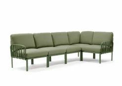 Nardi Loungemöbel-Sets-Loungemöbel Set Komodo 5 5tlg., Sunbrella Dunkelgrün