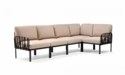 Nardi Loungemöbel-Sets-Loungemöbel Set, Komodo 5 5tlg., Sunbrella Braun