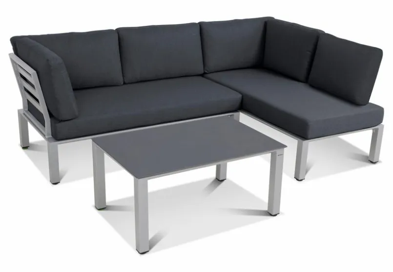 MWH Loungemöbel-Sets-Loungemöbel Set Widoo 3tlg. Hellgrau
