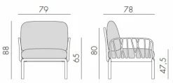 Loungesessel|Nardi Loungesessel Komodo 5 Grau