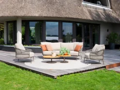 Gartenbänke|Balkonbänke|4 SEASONS OUTDOOR Lounge-Sofa Capalbio 3-Sitzer Braun