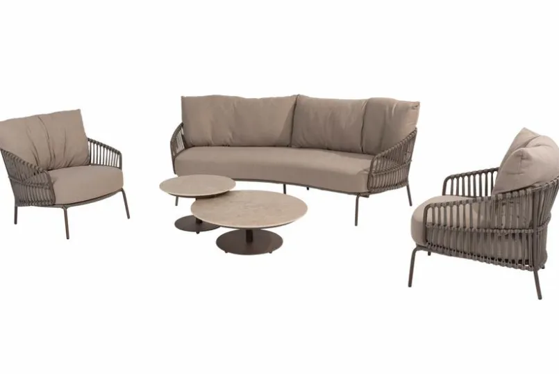 Gartenbänke|Balkonbänke|4 SEASONS OUTDOOR Lounge-Sofa Capalbio 3-Sitzer Braun