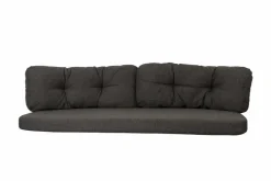 Gartenbank-Auflagen|Cane-line Loungesofa-Kissensatz Ocean 3-Sitzer Dark Grey