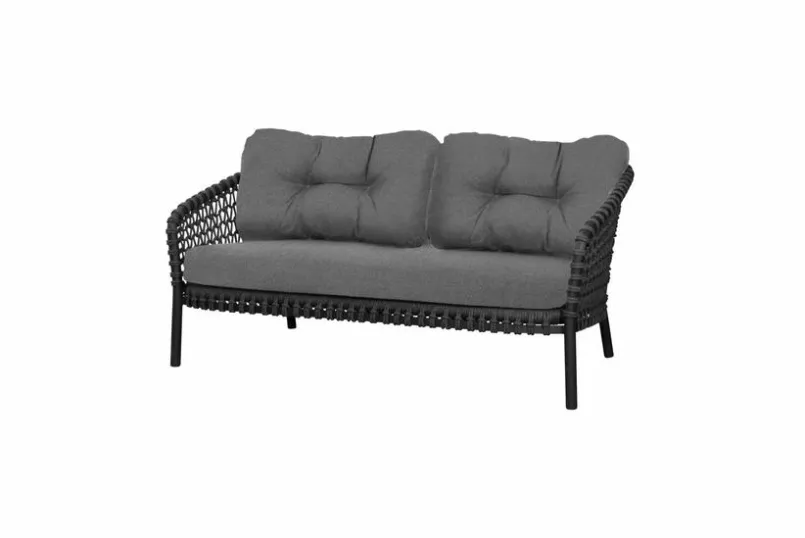 Gartenbank-Auflagen|Cane-line Loungesofa-Kissensatz Ocean 2-Sitzer Grey