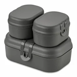 Koziol Vorratsdosen|Lunchboxes-Lunchbox Pascal Ready 3tlg. Grau