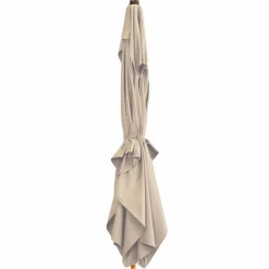 Doppler Sonnenschirme-Marktschirm Alu Wood 140 x 200 cm Beige