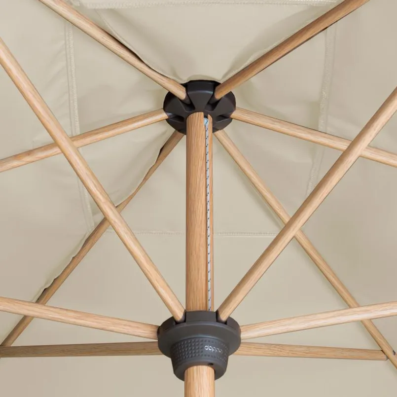 Sonnenschirme|Doppler Marktschirm Alu Wood 140 x 200 cm Anthrazit