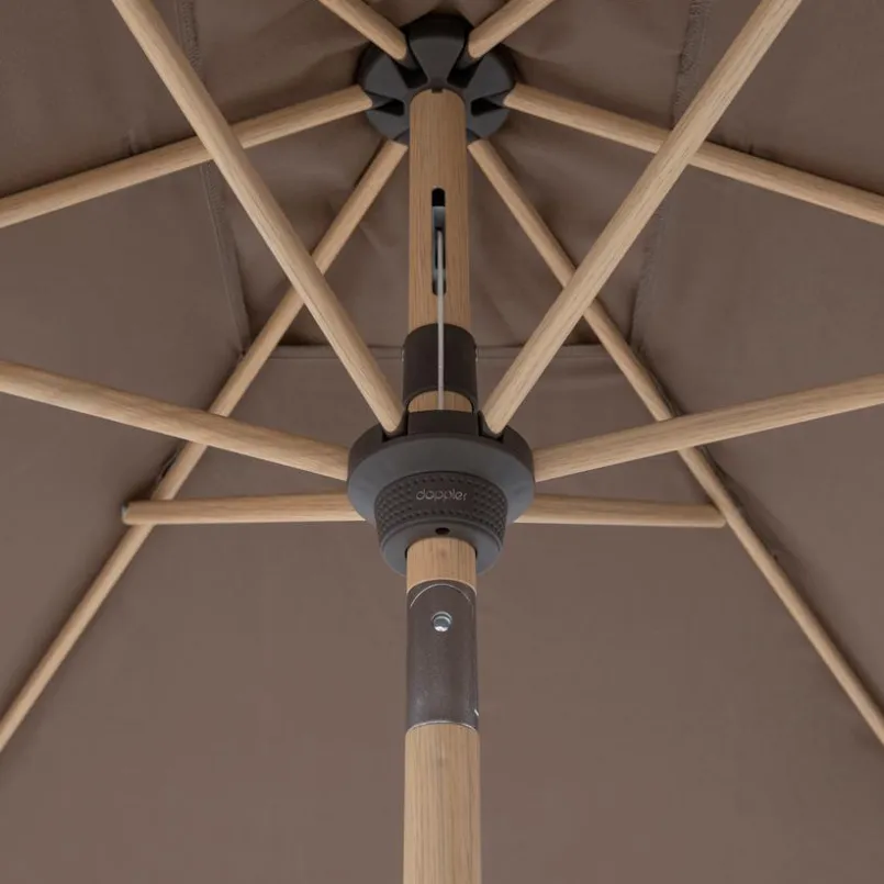 Marktschirm Alu Wood 140 x 200 cm<Doppler Hot