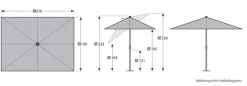 Marktschirm Alu Wood 140 x 200 cm<Doppler Hot
